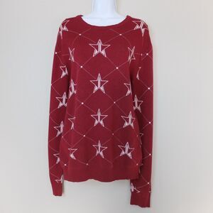 Jeffree Star Fashion Red Long Sleeve Sweater Size 3XL
